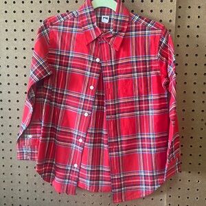 Boys Janie and Jack plaid flannel shirt size 6
